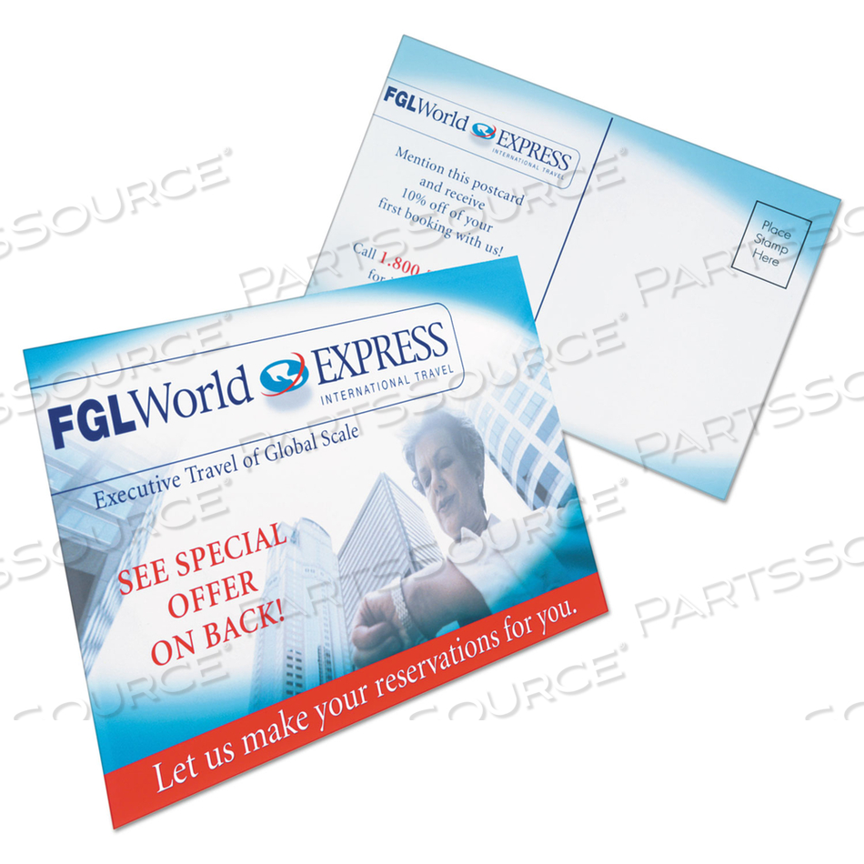 PRINTABLE POSTCARDS, LASER, 80 LB, 4 X 6, UNCOATED WHITE, 80 CARDS, 2 CARDS/SHEET by Avery