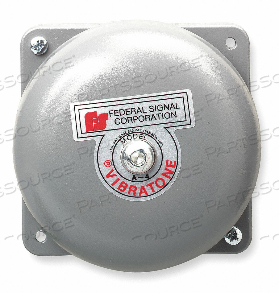 4" VIBRATING BELL, 120VAC - 0.08A 120VAC 98DB by Federal Signal 4" VIBRATING BELL, 120VAC - 0.08A 120VAC 98DB by Federal Signal