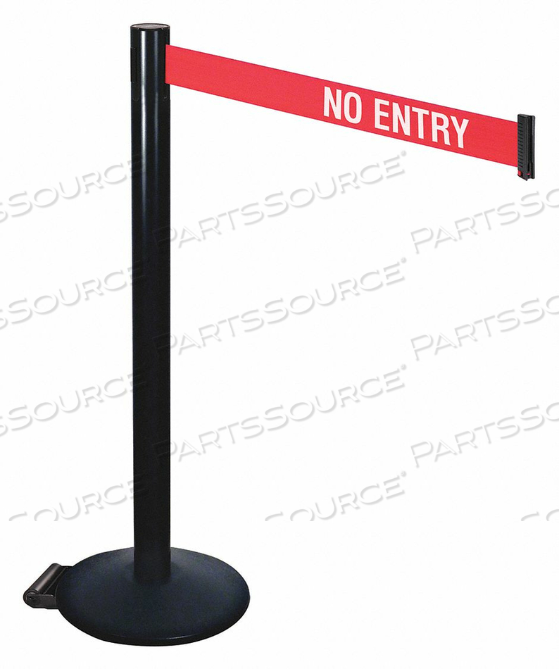 BARRIER POST BLACK 40 IN H NO ENTRY by VISIONTRON Corp.