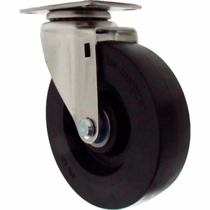 CASTERS SWIVEL TOP PLATE CASTER - 5"DIA. NEO-ENERGIZER WITH NO BRAKE by Superior Casters, Inc.