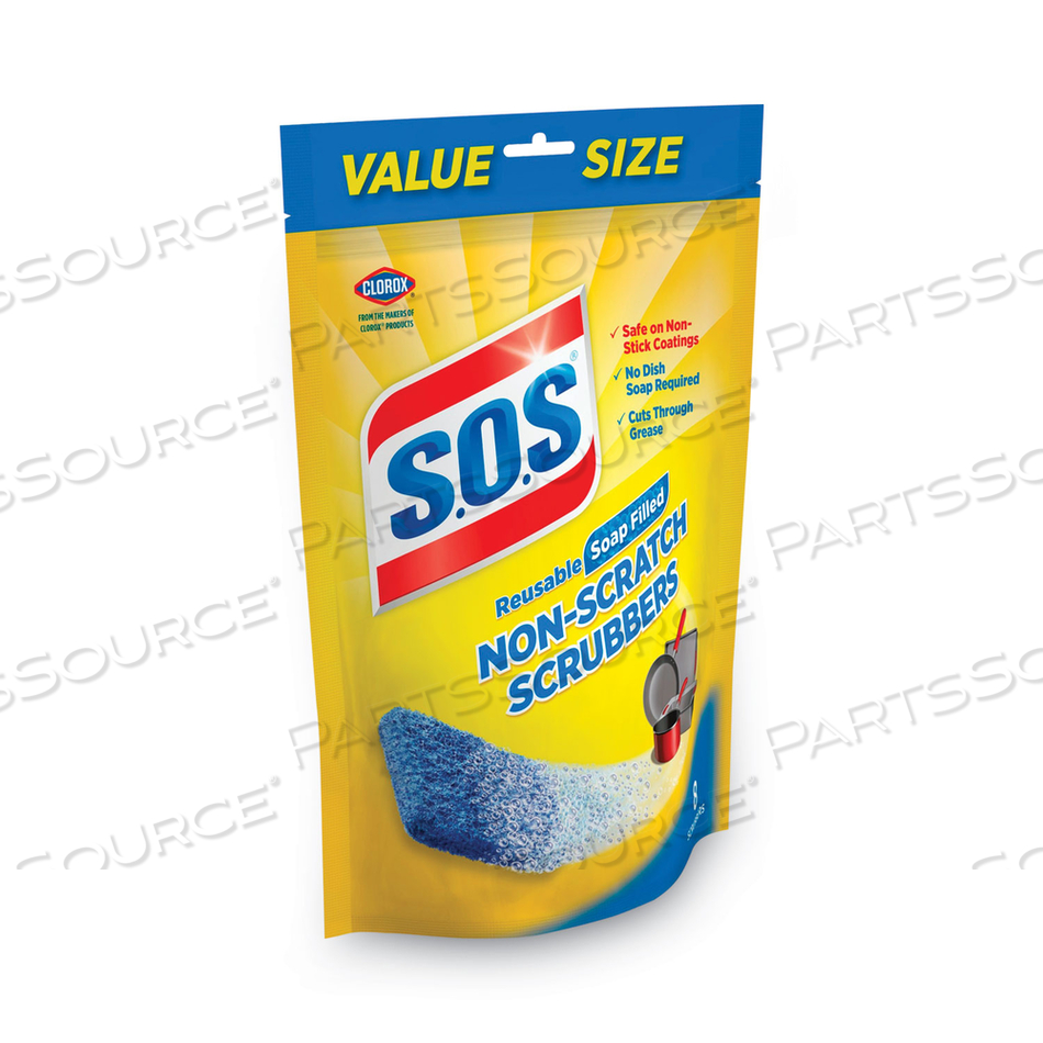 NON-SCRATCH SOAP SCRUBBERS, BLUE 