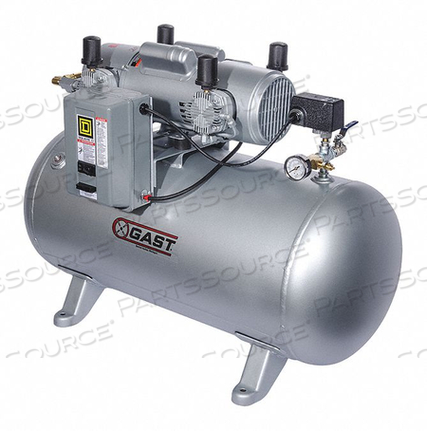 PISTON AIR COMPRESSOR 1.5 HP HORIZONTAL by Gast Manufacturing, Inc.