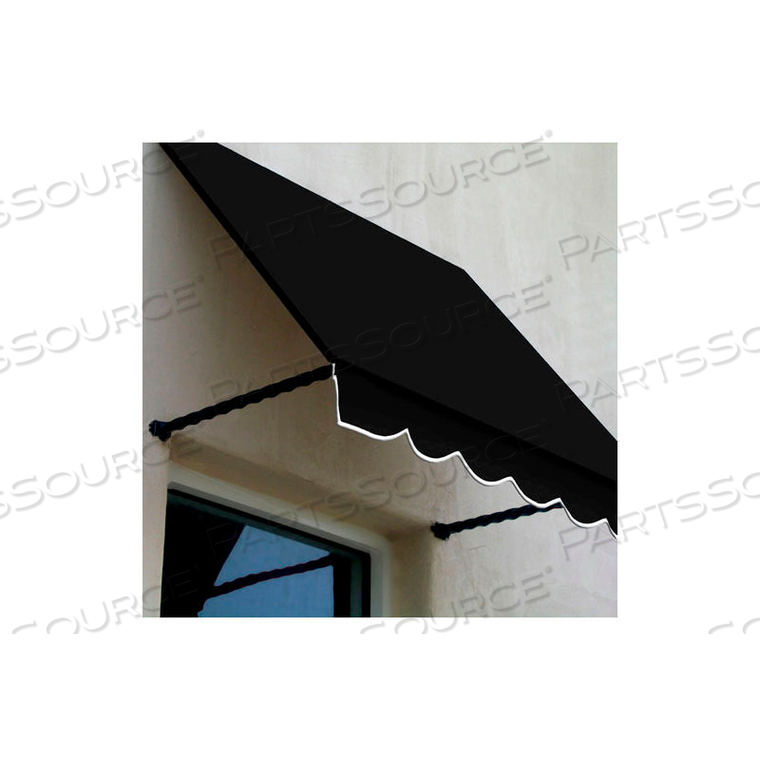 WINDOW/ENTRY AWNING 4-3/8'W X 3-11/16'H X 3'D BLACK by Awntech