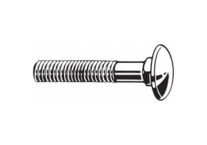 CARRIAGE BOLT, SQUARE, STEEL, GRADE 2, ZINC PLATED, 1/4"-20 THREAD SIZE, 3 IN LG, INCH by Fabory