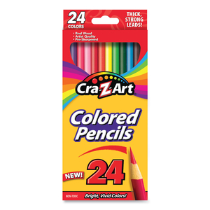 COLORED PENCILS, 24 ASSORTED LEAD/BARREL COLORS, 24/SET by Cra-Z-Art COLORED PENCILS, 24 ASSORTED LEAD/BARREL COLORS, 24/SET by Cra-Z-Art