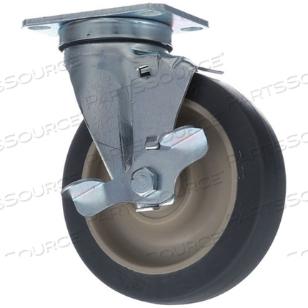PLATE MOUNT CASTER W/BRK 5 W 2-3/8 X 3-5/8 