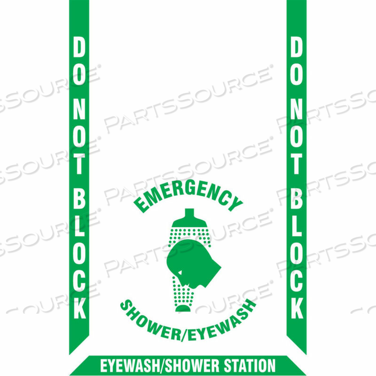 FLOOR MARKING KIT - EYEWASH/SHOWER, DO NOT BLOCK by Accuform Manufacturing, Inc.