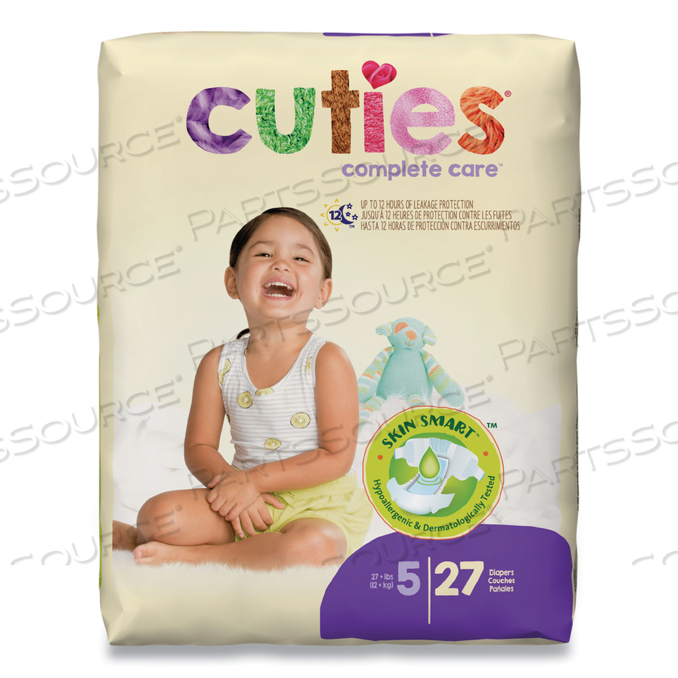 PREMIUM JUMBO DIAPERS, SIZE 5, OVER 27 LBS by Cuties