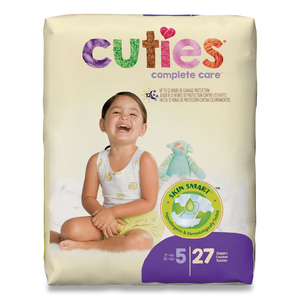 PREMIUM JUMBO DIAPERS, SIZE 5, OVER 27 LBS, 108/CARTON by Cuties