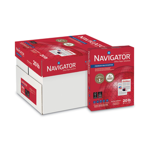 PREMIUM MULTIPURPOSE COPY PAPER, 97 BRIGHT, 20LB BOND WEIGHT, 8.5 X 11, WHITE, 500/REAM, 10 REAMS/CARTON, 40 CARTONS/PALLET by Navigator