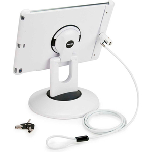ANTI-THEFT LOCKING VIEWSTATION FOR IPAD AIR 1 & 2, WHITE SHELL WITH WHITE BASE by Aidata