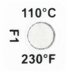 NON-REVERSIBLE TEMP INDICATOR PK1000 by La-Co NON-REVERSIBLE TEMP INDICATOR PK1000 by La-Co