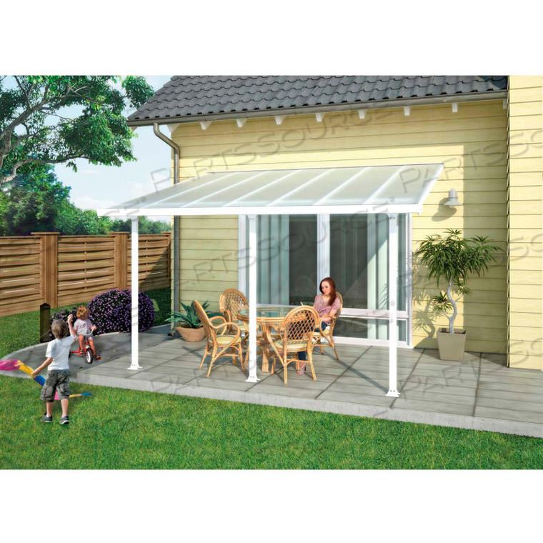 FERIA HG9314 PATIO COVER KIT 10'L X 14''W WHITE by Poly-Tex, Inc FERIA HG9314 PATIO COVER KIT 10'L X 14''W WHITE by Poly-Tex, Inc