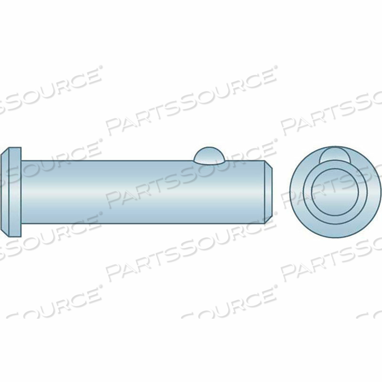 1/2" X 2" COTTERLESS CLEVIS PIN - LOW CARBON STEEL - ZINC CLEAR 