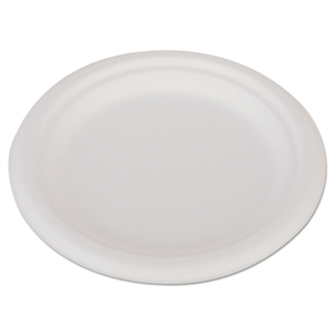 CHAMPWARE HEAVYWEIGHT BAGASSE DINNERWARE, PLATE, 6", WHITE, 1,000/CARTON by SCT