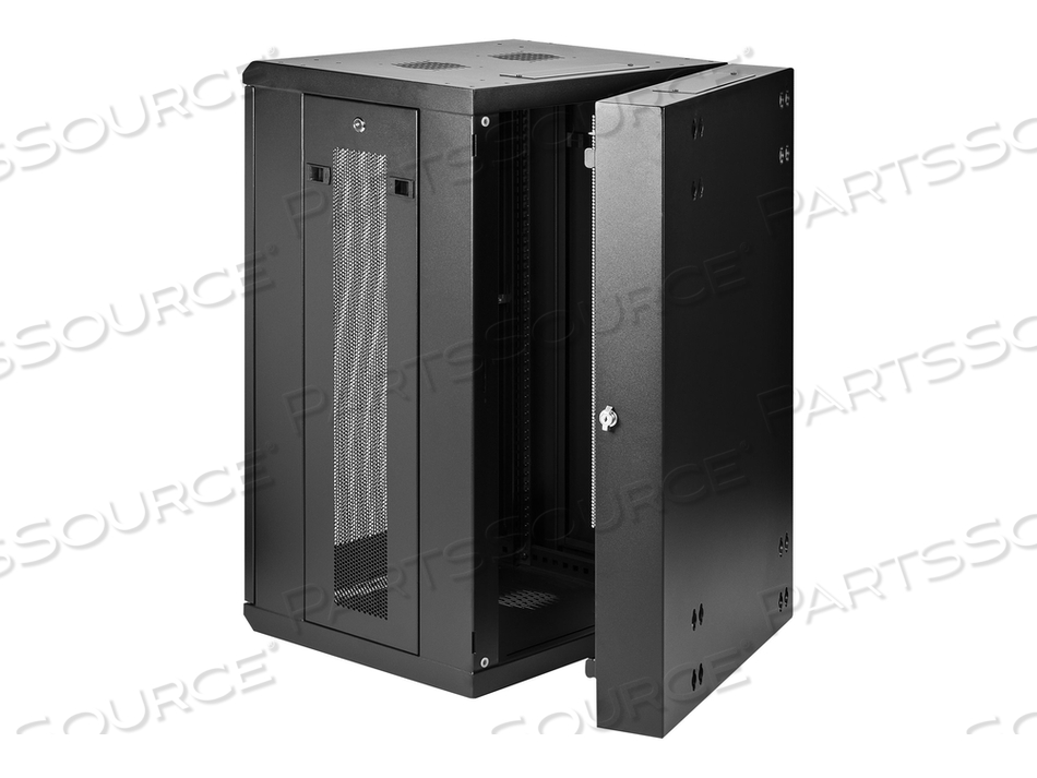 18U 19 IN WALL MOUNT NETWORK CABINET - SWITCH DEPTH RACK ENCLOSURE- 180 HINGED by StarTech.com Ltd.