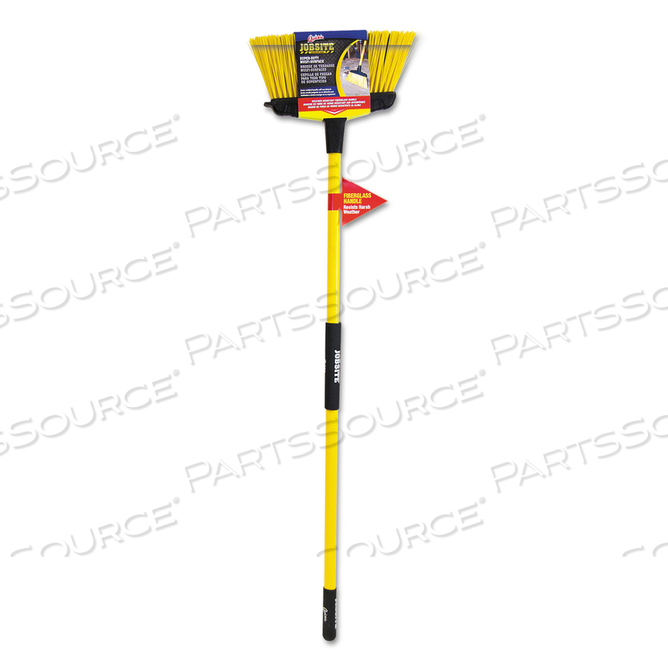 JOB SITE SUPER-DUTY MULTISURFACE UPRIGHT BROOM, 16 X 54, FIBERGLASS HANDLE, YELLOW/BLACK by Quickie