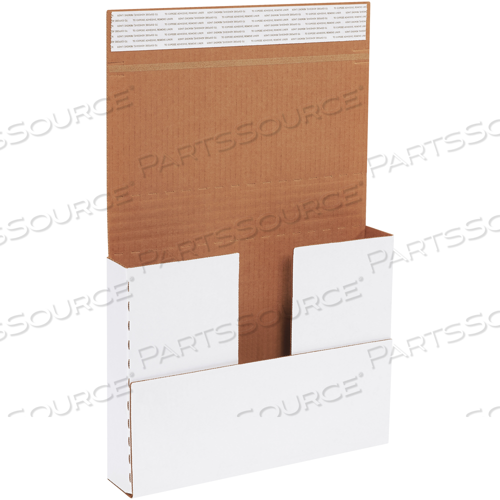 DELUXE EASY-FOLD MAILERS, 12 1/8" X 9 1/8" X 2", WHITE, 25/BUNDLE by BOX Partners (Box Acquisitions, LLC)