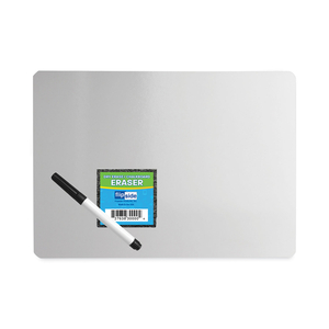 DRY ERASE BOARD SET, 12 X 9, WHITE, BLACK MARKERS, 12/PACK by Flipside Products Inc