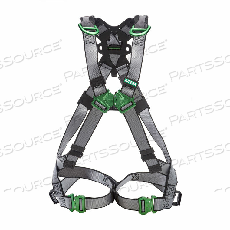HARNESS, BACK & SHOULDER D-RINGS, QUICK-CONNECT LEG STRAPS, EXTRA SMALL by MSA Safety Sales, LLC