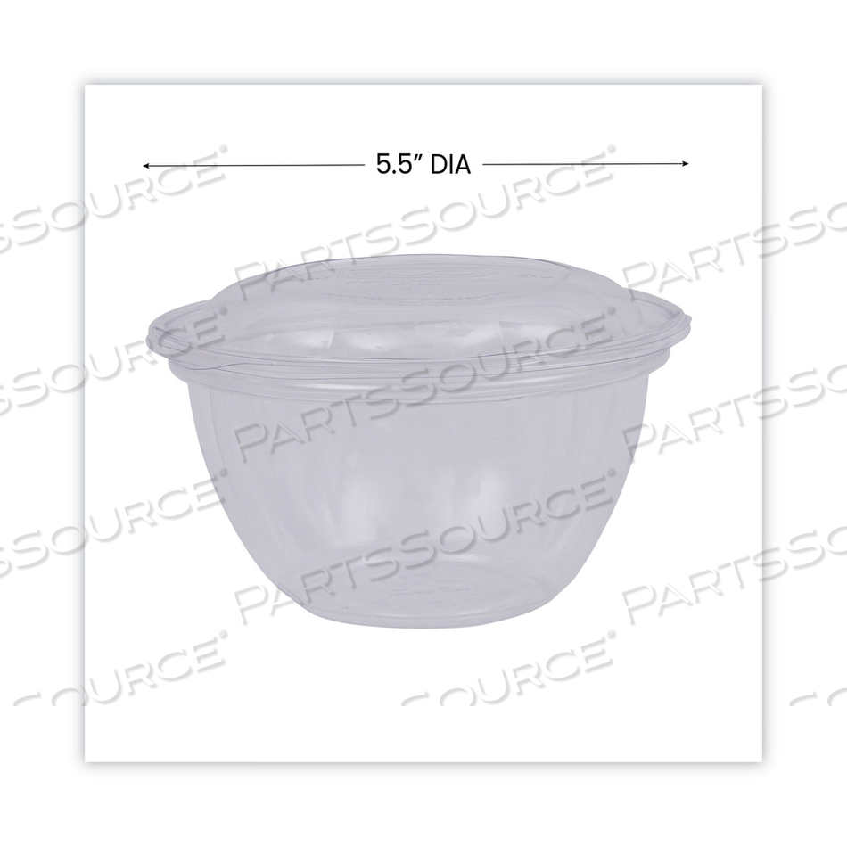 RENEWABLE AND COMPOSTABLE CONTAINERS, 18 OZ, 5.5" DIAMETER X 2.3"H, CLEAR, PLASTIC by Eco-Products RENEWABLE AND COMPOSTABLE CONTAINERS, 18 OZ, 5.5" DIAMETER X 2.3"H, CLEAR, PLASTIC by Eco-Products