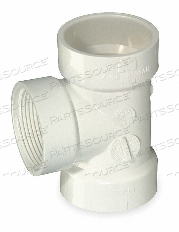 CLEANOUT TEE, SCHEDULE 40, 3 IN X 3 IN X 3 IN FITTING PIPE SIZE, WHITE by Charlotte Pipe And Foundry Co. CLEANOUT TEE, SCHEDULE 40, 3 IN X 3 IN X 3 IN FITTING PIPE SIZE, WHITE by Charlotte Pipe And Foundry Co.