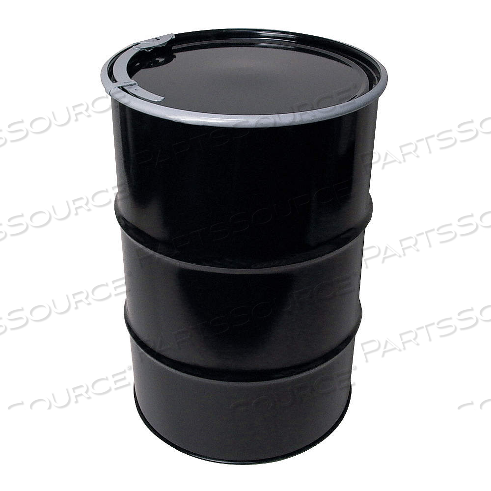 TRANSPORT DRUM, STEEL, 55 GAL, LEVER LOCK RING, BLACK / BLACK, 0 BUNG HOLES by Approved Vendor TRANSPORT DRUM, STEEL, 55 GAL, LEVER LOCK RING, BLACK / BLACK, 0 BUNG HOLES by Approved Vendor