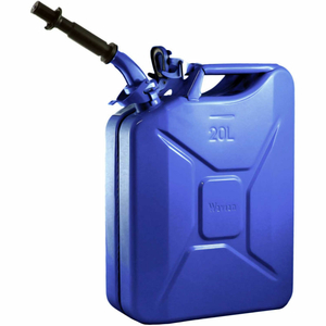 JERRY CAN W/SPOUT & SPOUT ADAPTER, BLUE, 20 LITER/5 GALLON CAPACITY - by Wavian USA