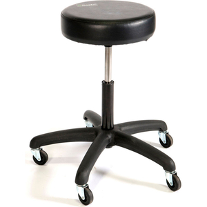 SHOPSOL ROUND VINYL STOOL - MULTI-PURPOSE - BLACK by LDS Industries LLC