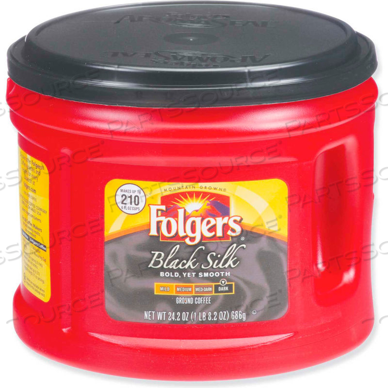 COFFEE, BLACK SILK, 24.2 OZ CANISTER by Folgers COFFEE, BLACK SILK, 24.2 OZ CANISTER by Folgers