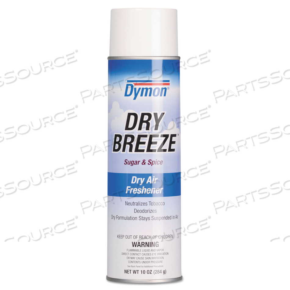 DRY BREEZE AEROSOL AIR FRESHENER, SUGAR AND SPICE, 10 OZ AEROSOL SPRAY by Dymon DRY BREEZE AEROSOL AIR FRESHENER, SUGAR AND SPICE, 10 OZ AEROSOL SPRAY by Dymon