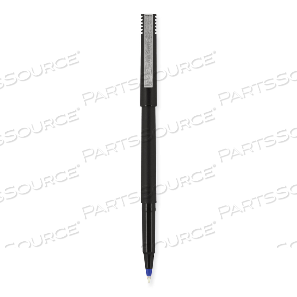 ROLLER BALL PEN, STICK, MICRO 0.5 MM, BLUE INK, BLACK BARREL by Uni-Ball