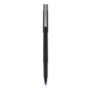 ROLLER BALL PEN, STICK, MICRO 0.5 MM, BLUE INK, BLACK BARREL, 72/PACK by Uni-Ball