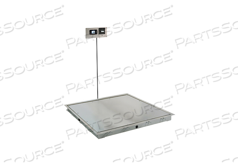 IN-FLOOR DIALYSIS SCALE, 1000 LB, SS DECK, 4 FT X 4 FT, 855 RECESSED WALL-MOUNT INDICATOR WITH PRINTER by Detecto Scale / Cardinal Scale IN-FLOOR DIALYSIS SCALE, 1000 LB, SS DECK, 4 FT X 4 FT, 855 RECESSED WALL-MOUNT INDICATOR WITH PRINTER by Detecto Scale / Cardinal Scale