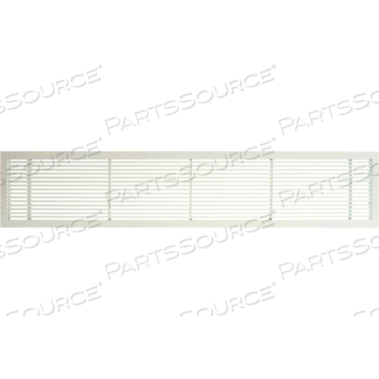 AG10 SERIES 6" X 36" SOLID ALUM FIXED BAR SUPPLY/RETURN AIR VENT GRILLE, WHITE-MATTE 