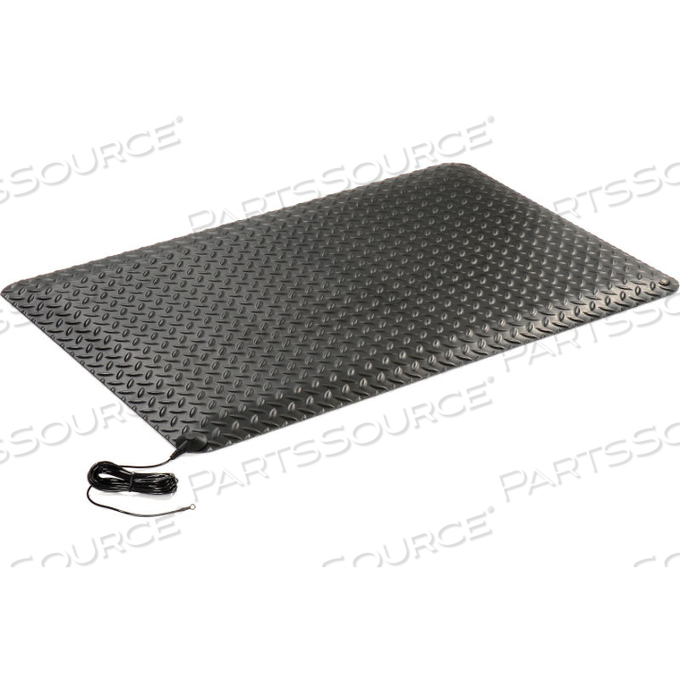 WEARWELL ELECTRICALLY CONDUCTIVE DIAMOND-PLATE MAT 9/16" THICK 3' X UP TO 75' BLACK by Tennesee Mat Co WEARWELL ELECTRICALLY CONDUCTIVE DIAMOND-PLATE MAT 9/16" THICK 3' X UP TO 75' BLACK by Tennesee Mat Co