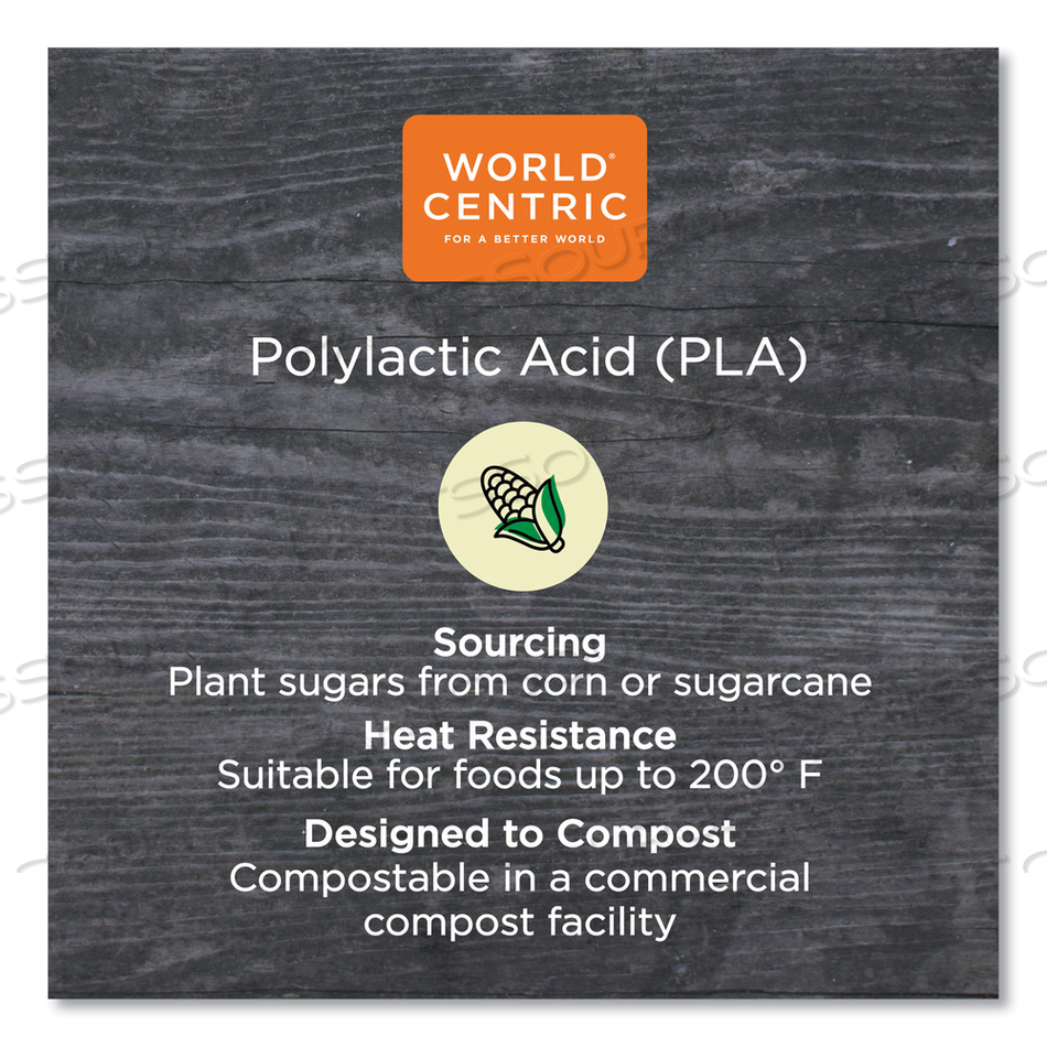 DISPOSABLE FOOD CONTAINER LID, CLEAR, PLASTIC, 32 OZ_48 OZ CAPACITY by World Centric