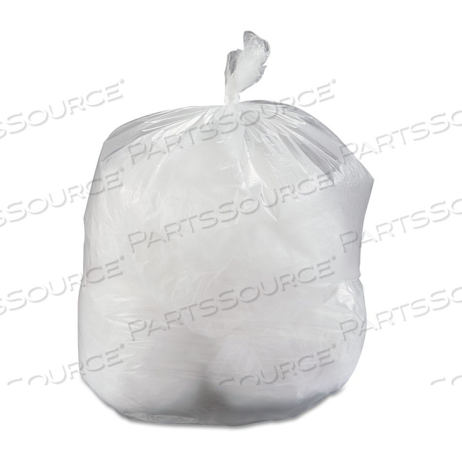 HIGH-DENSITY COMMERCIAL CAN LINERS, 16 GAL, 6 MICRONS, 24" X 33", NATURAL, 50 BAGS/ROLL by Inteplast Group HIGH-DENSITY COMMERCIAL CAN LINERS, 16 GAL, 6 MICRONS, 24" X 33", NATURAL, 50 BAGS/ROLL by Inteplast Group