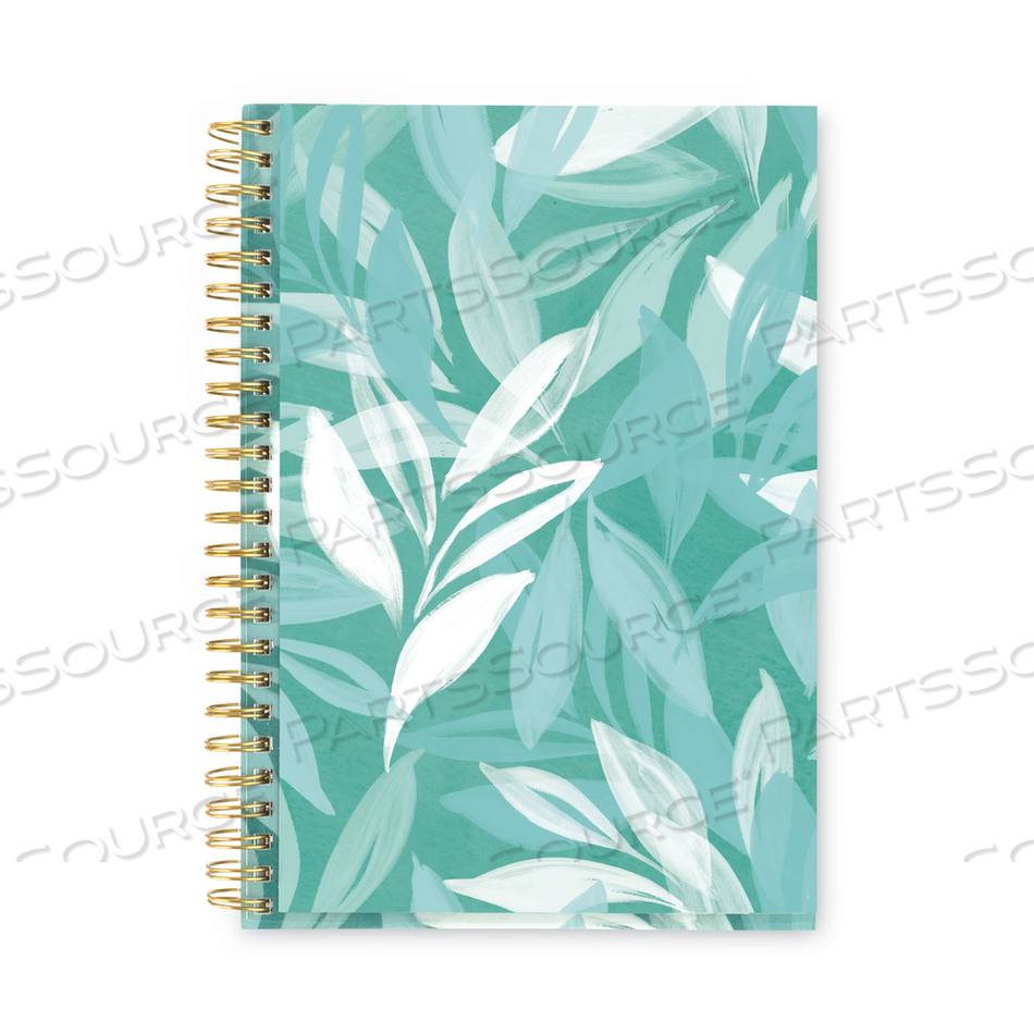 BALI WEEKLY/MONTHLY PLANNER, BALI LEAF ARTWORK, 8.5 X 5.5, GREEN/WHITE COVER, 12-MONTH (JAN TO DEC): 2023 