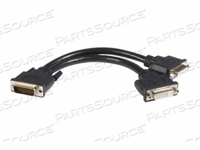 0.6FT LFH59/DVI-I DUAL MALE/FEMALE CABLE - BLACK 