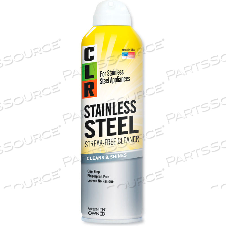 STAINLESS STEEL CLEANER, 12 OZ. AEROSOL CAN, 6 CANS - CSS12 