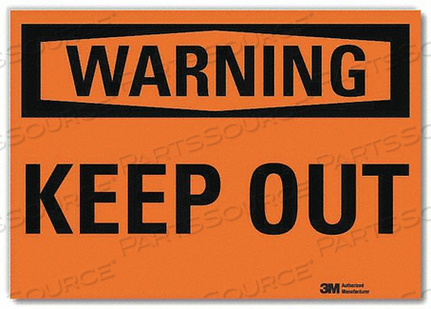 WARNING SIGN KEEP OUT BLACK/ORANGE 5IN H by Lyle Signs Inc. WARNING SIGN KEEP OUT BLACK/ORANGE 5IN H by Lyle Signs Inc.
