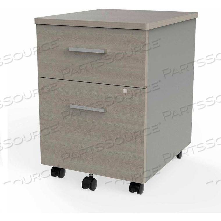 MOBILE PEDESTAL FILE - BOX/FILE DRAWER - ASH / GRAY 