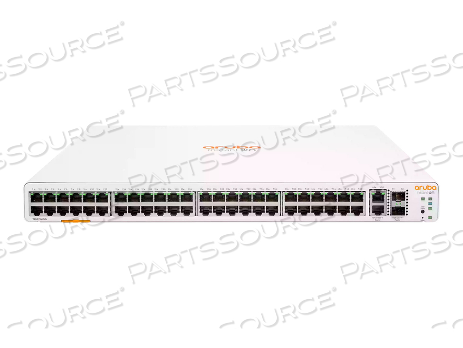 HPE ARUBA INSTANT ON 1960 48G 2XGT 2SFP+ SWITCH, SWITCH, L3 LITE, SMART, 48 X 10/100/1000 + 2 X 10 GIGABIT SFP+ + 2 X 10 GIGABIT ETHERNET, D by HP (Hewlett-Packard)