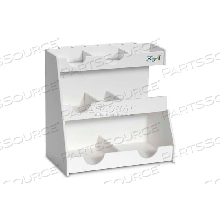 WHITE PVC TOP LOADER WORKSTATION, 13"W X 8"D X 12"H by TrippNT, Inc