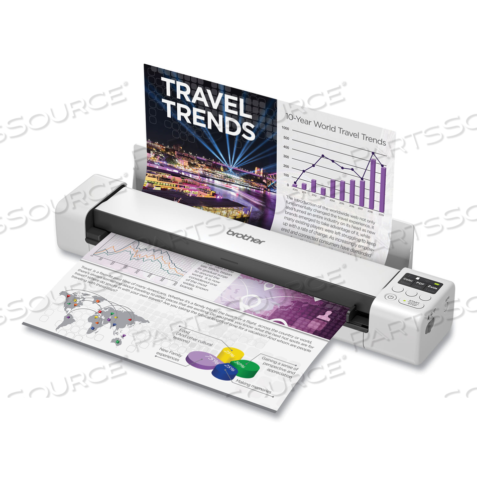 DS-940DW DUPLEX AND WIRELESS COMPACT MOBILE DOCUMENT SCANNER, 600 DPI OPTICAL RESOLUTION, 1-SHEET DUPLEX AUTO DOCUMENT FEEDER by Brother