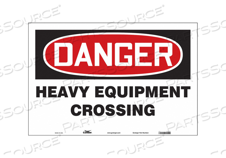 SAFETY SIGN 36 WX24 H 0.004 THICKNESS 