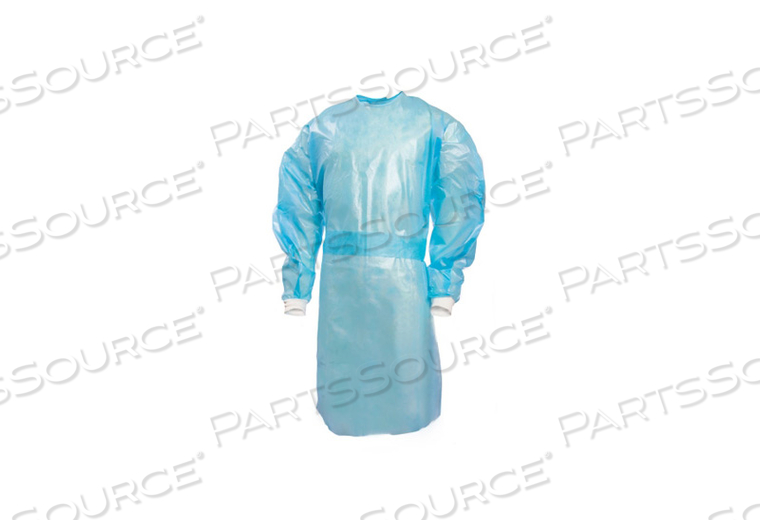 CHEMOTHERAPY PROCEDURE GOWN MEDIUM BLUE NONSTERILE ASTM D6978 DISPOSABLE (10 PER BAG) by McKesson