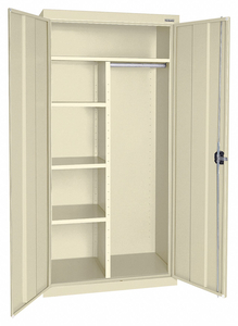 COMBO WARDROBE CABINET 72 H 46 W PUTTY by Sandusky Lee Cabinets