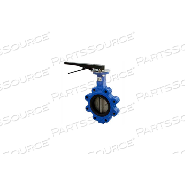 4" LUG STYLE BUTTERFLY VALVE W/ VITON SEALS AND 10 POSITION HANDLE 